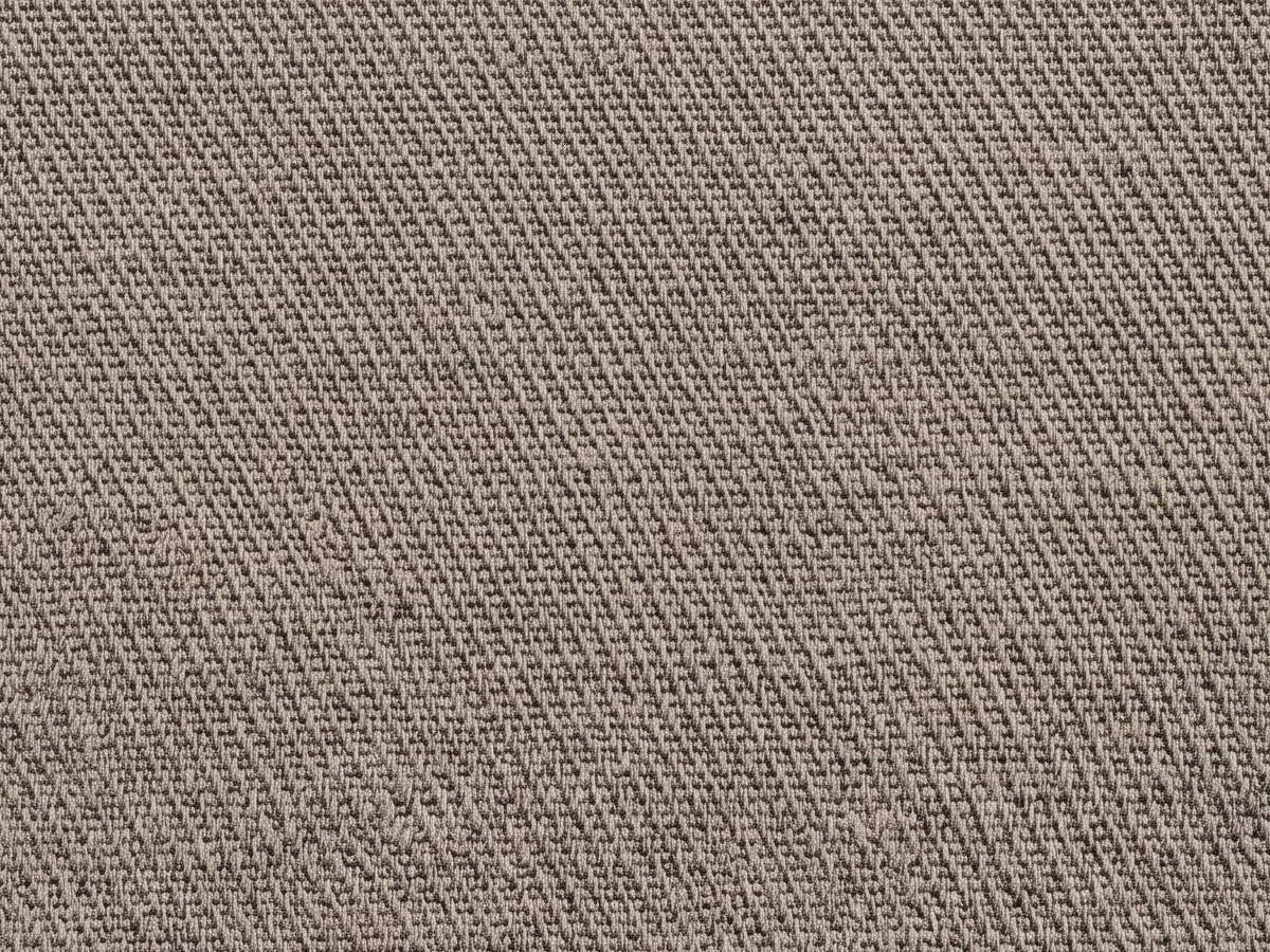 Close view of a plain undyed taupe fabric face with nothing attached to it
