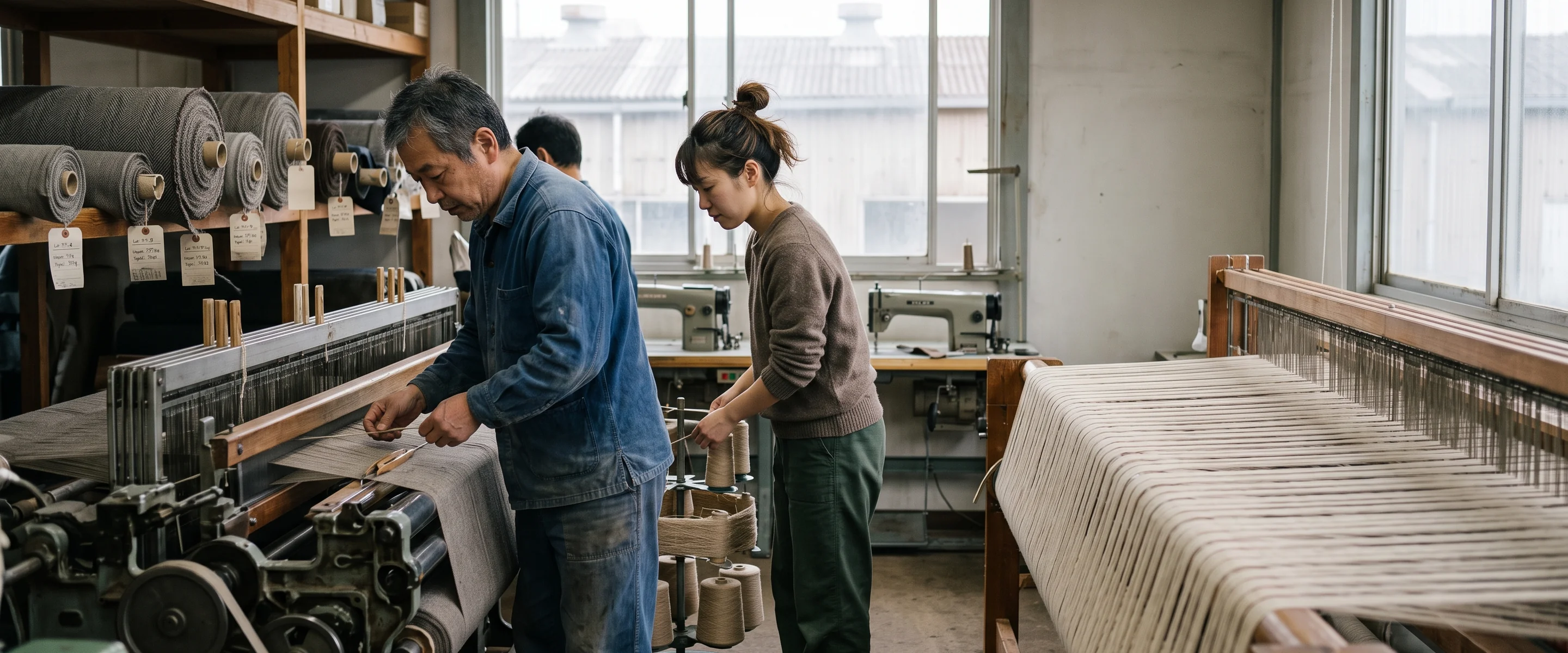 Warp threads running through a mill, the quiet end of a commuter programme's supply chain