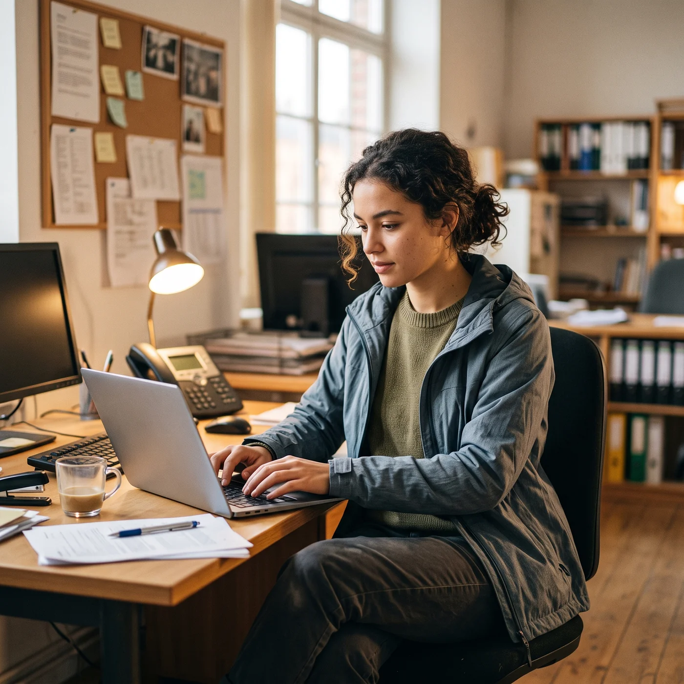 Seated posture: a workplace where the same garment stays on for the rest of the day