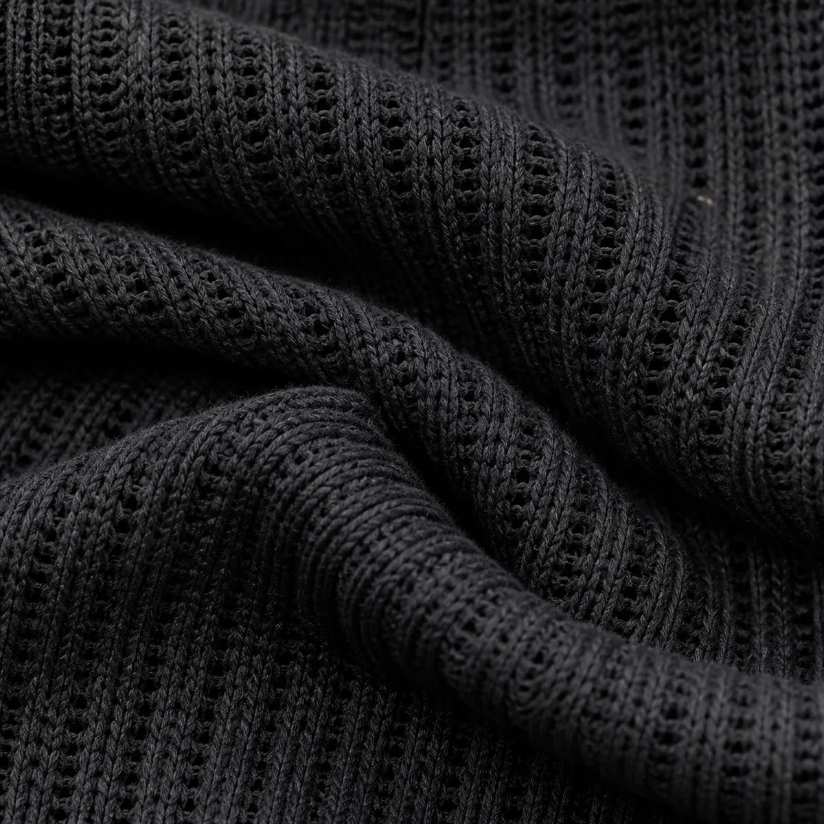 Close-up of a breathable knit fabric structure