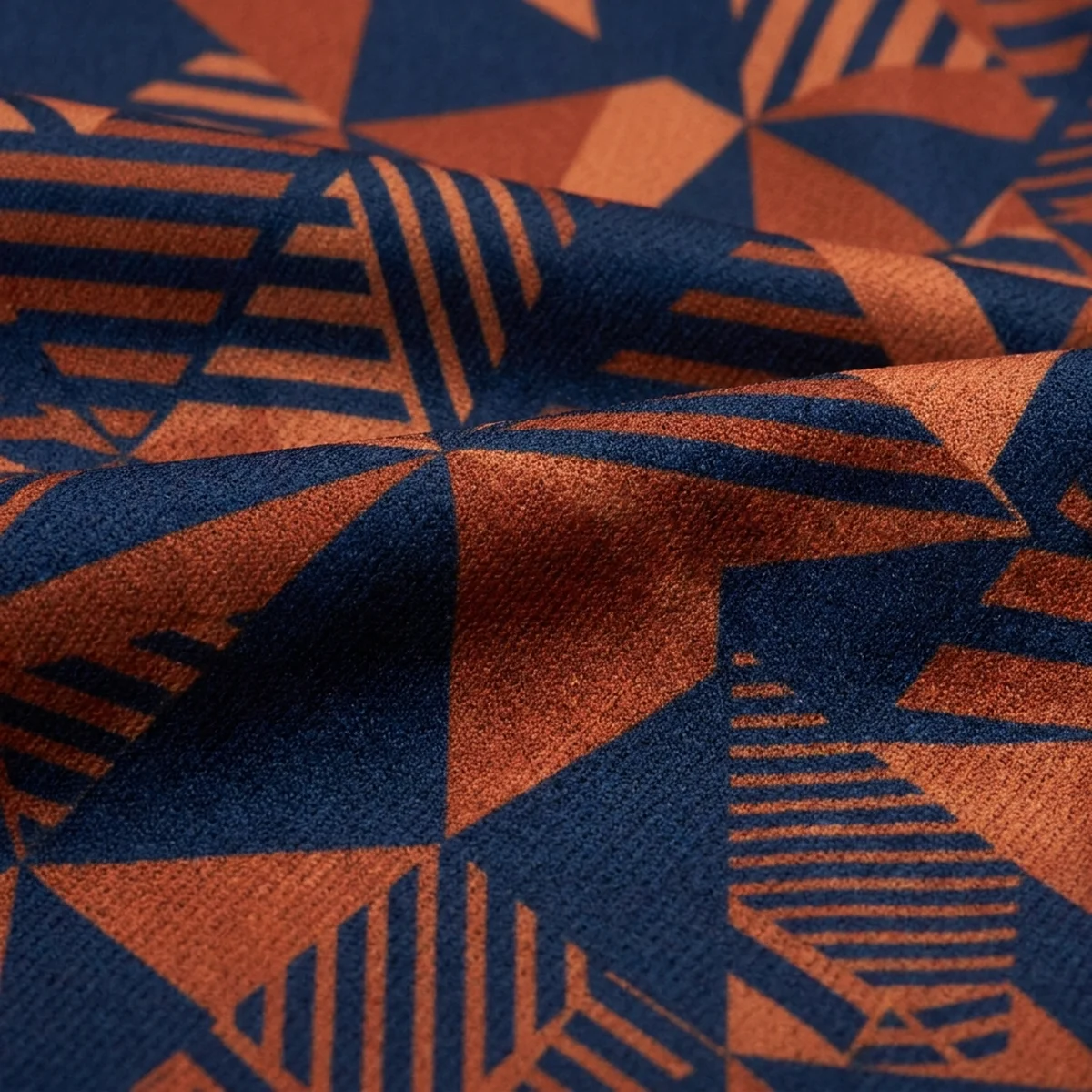 Full-panel geometric graphic sublimated into jersey fabric