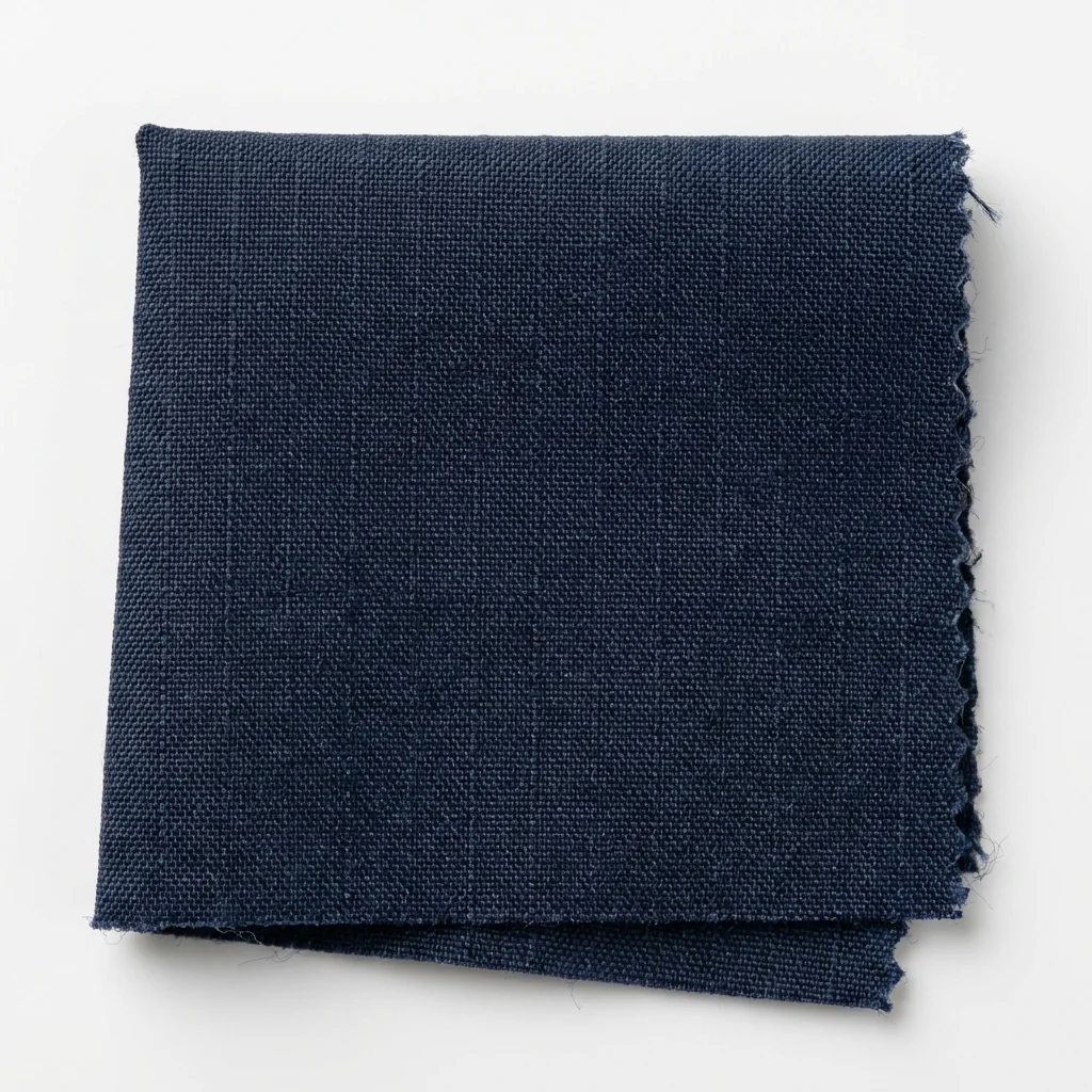 Folded square of dense navy reinforcement fabric