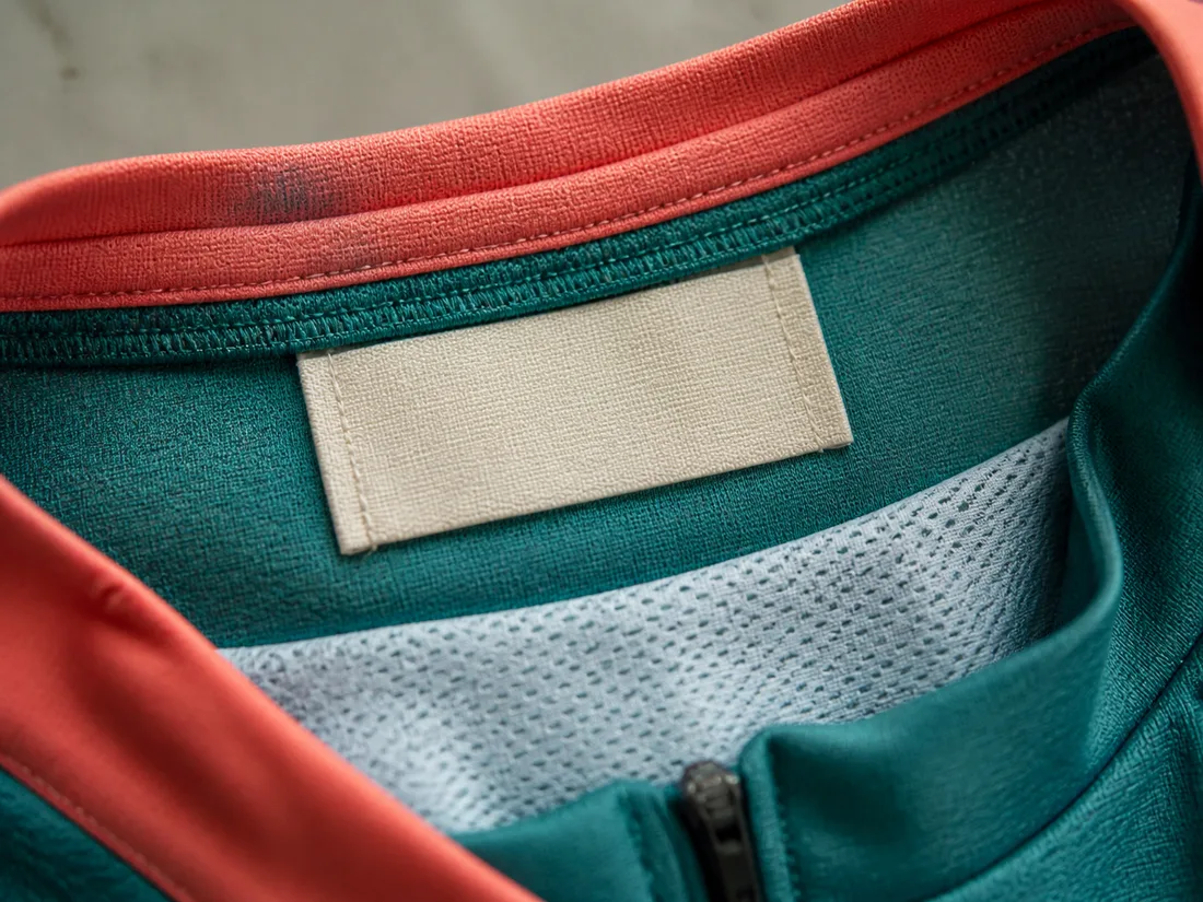 Blank garment label ready for private label branding