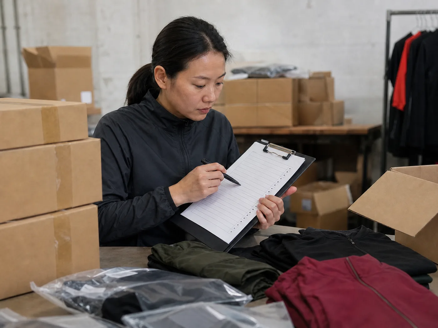 Clipboard checklist representing an itemized packing list