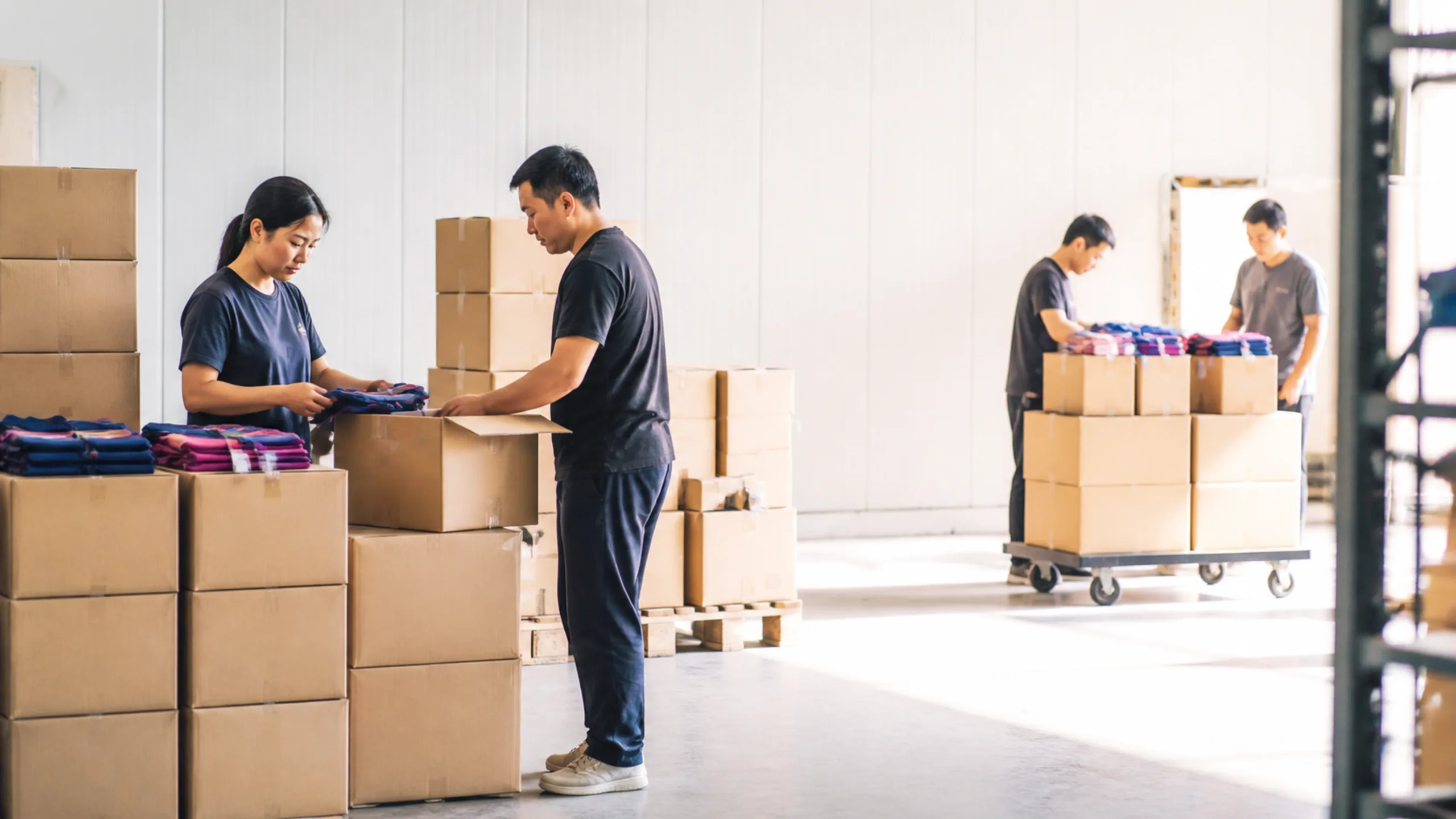 Staged shipment batches ready for dispatch ahead of a fixed event date