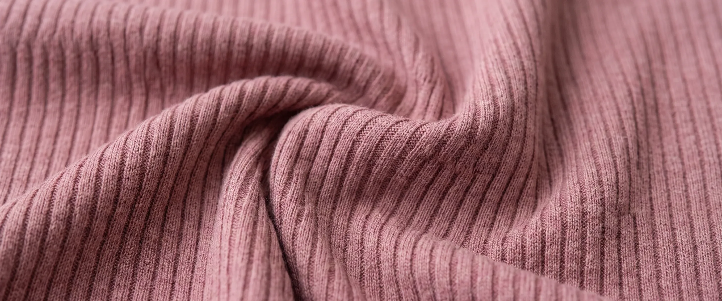 Close-up of ribbed stretch knit fabric