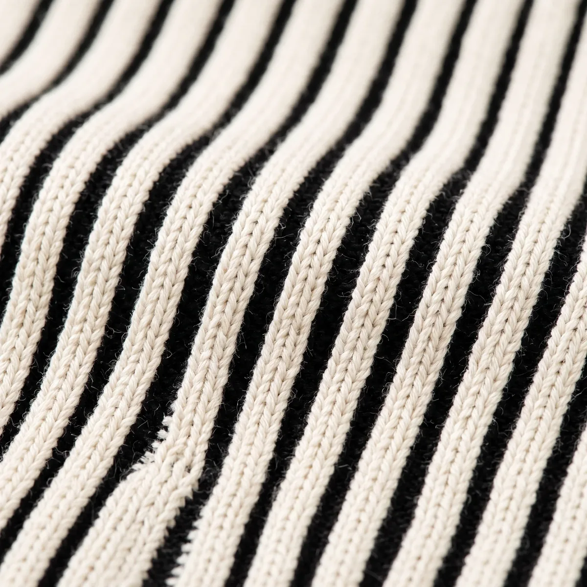 Macro of a cream and black corrugated rib texture