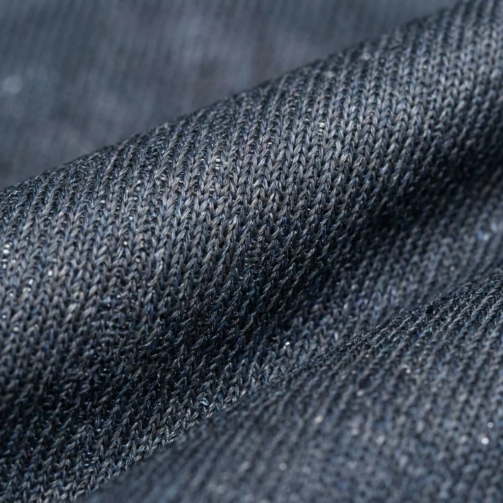 Close-up macro texture of a high-performance technical fabric with layered functional finish