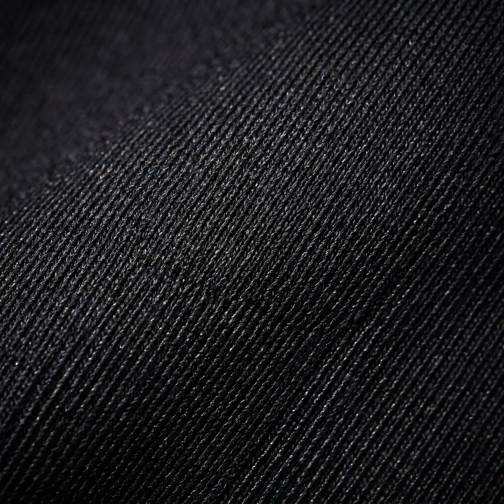 Close-up macro texture of nylon-elastane stretch fabric with smooth four-way-stretch knit surface
