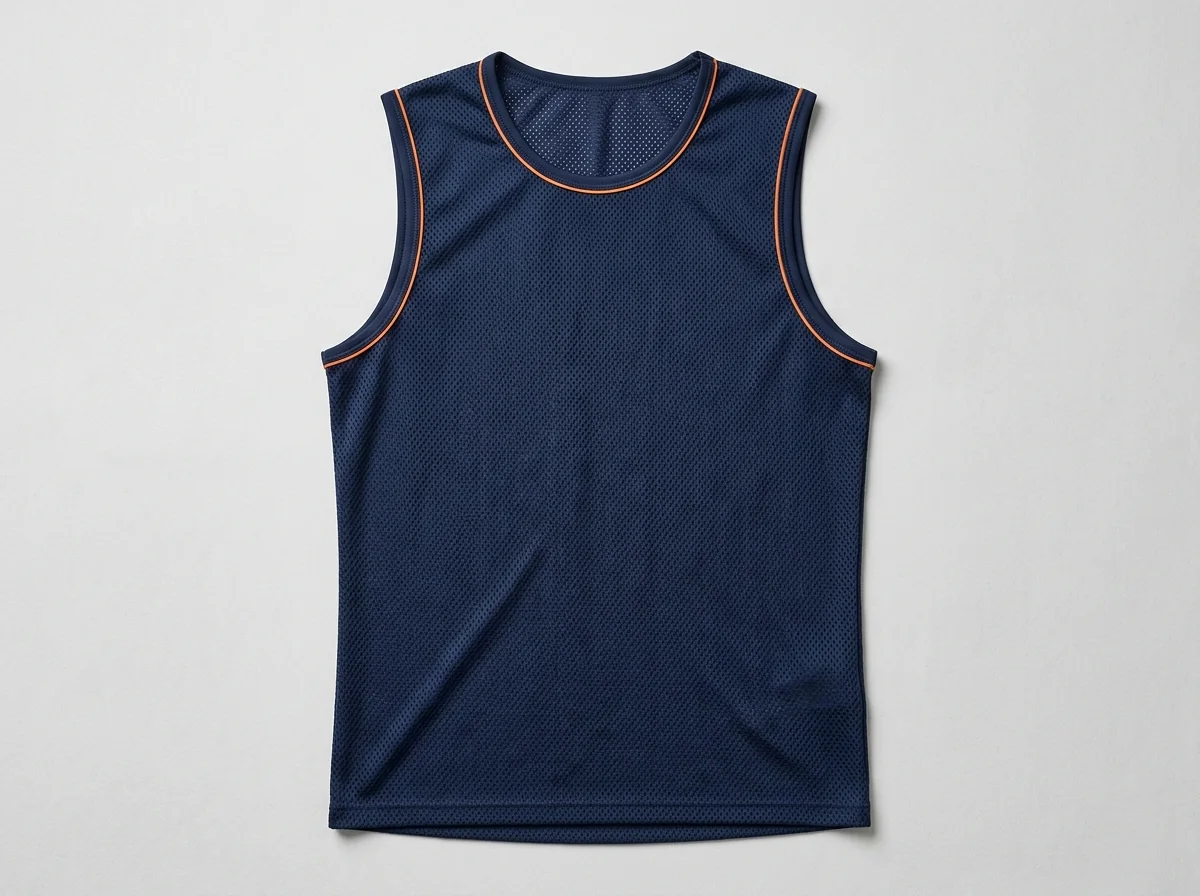 Custom cycling base layer top, lightweight moisture-wicking mesh knit