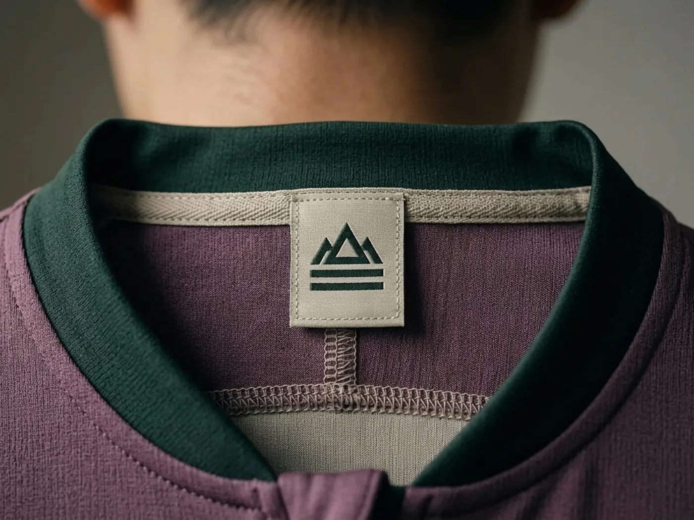 A finished garment with a private-label main tag