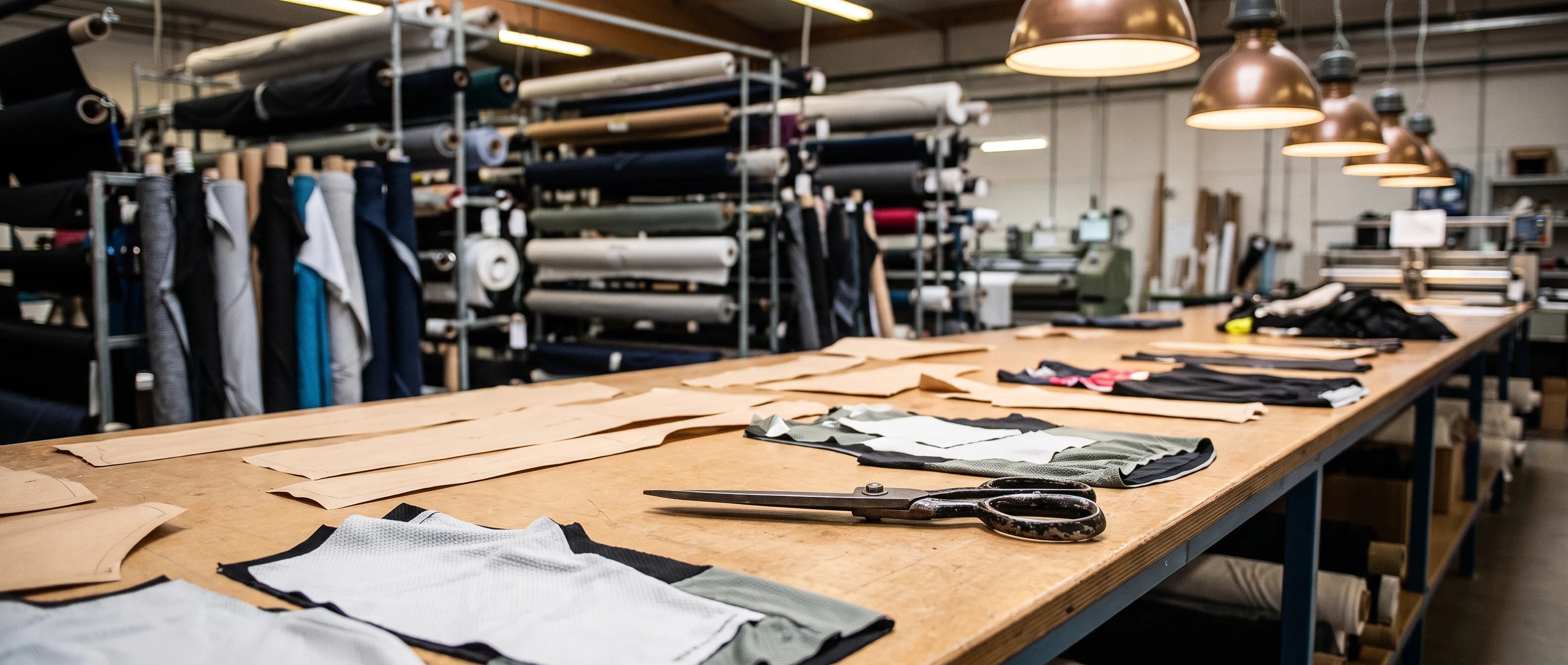 A wide band of worktable and fabric